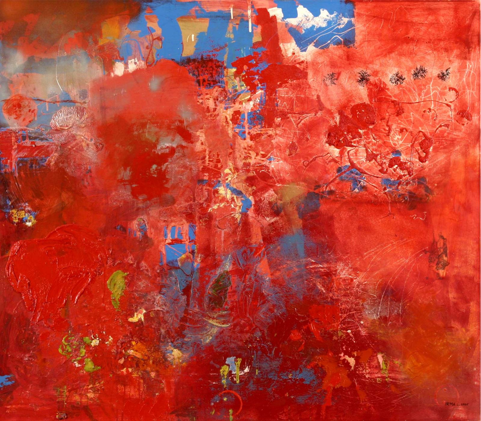 Abstraction VIII, oil on canvas, marker, 140x160cm, 2007, (private collection) Lithuania
